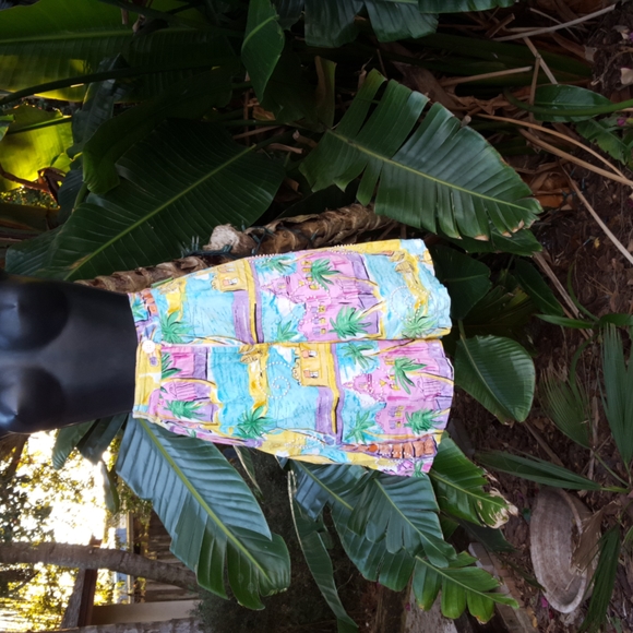 Vintage Pants - Pearl beaded cotton Bermudas